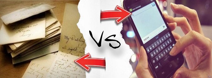 cartas de amor vs mensajes de texto